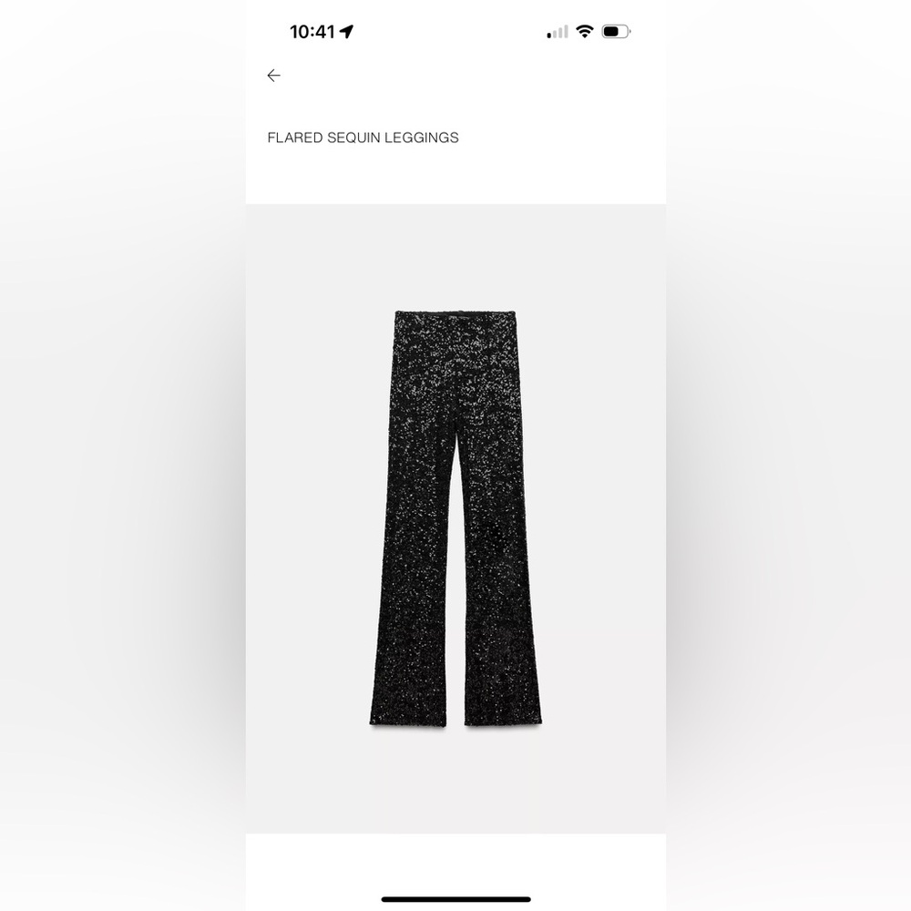 Zara flared sequin leggings